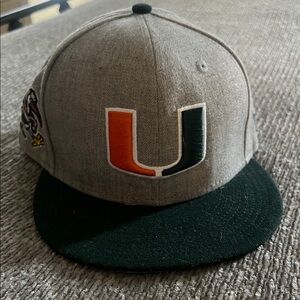 UNIVERSITY OF MIAMI SNAP BACK CAP